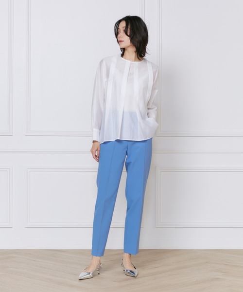 INED（イネド）の「【2025NEW】美脚テーパードパンツ（その他パンツ・レディース・その他/ブルー/チェック/オフホワイト/ブラック/ベージュ・9号/7号/5号/11号）」の7枚目の写真