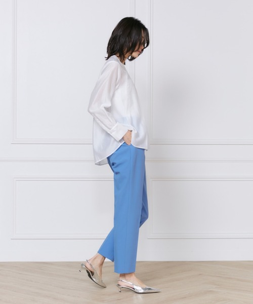 INED（イネド）の「【2025NEW】美脚テーパードパンツ（その他パンツ・レディース・その他/ブルー/チェック/オフホワイト/ブラック/ベージュ・9号/7号/5号/11号）」の8枚目の写真