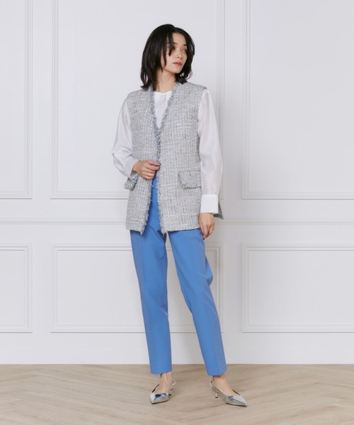 INED（イネド）の「【2025NEW】美脚テーパードパンツ（その他パンツ・レディース・その他/ブルー/チェック/オフホワイト/ブラック/ベージュ・9号/7号/5号/11号）」の10枚目の写真