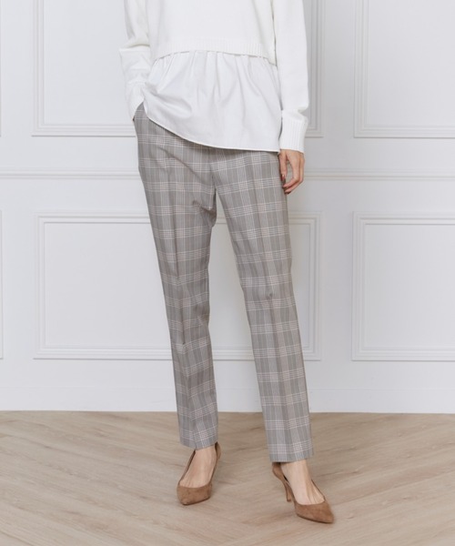 INED（イネド）の「【2025NEW】美脚テーパードパンツ（その他パンツ・レディース・その他/ブルー/チェック/オフホワイト/ブラック/ベージュ・9号/7号/5号/11号）」の14枚目の写真