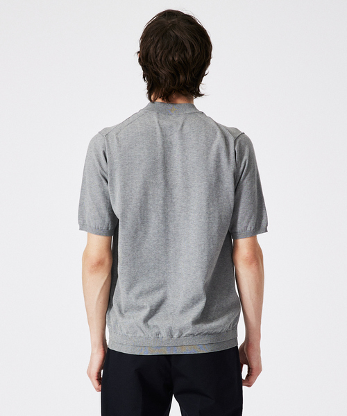 DESIGNWORKS（デザインワークス）の「【トップメランジ】ハイツイスト モックネック ニット（ニット/セーター・メンズ・グレイッシュブルー/グレー・50/48/46）」の5枚目の写真