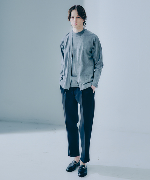 DESIGNWORKS（デザインワークス）の「【トップメランジ】ハイツイスト モックネック ニット（ニット/セーター・メンズ・グレイッシュブルー/グレー・50/48/46）」の10枚目の写真