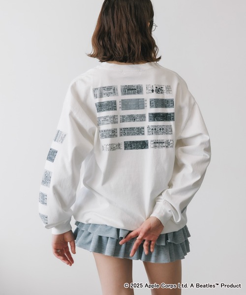 Johnbull（ジョンブル）の「Johnbull/ジョンブル TheBeatles CARNEGIE HALL LST ビートルズ ロンT メンズ 夏物 夏服（Tシャツ/カットソー・メンズ・ホワイト/ブラック・L/M）」の2枚目の写真