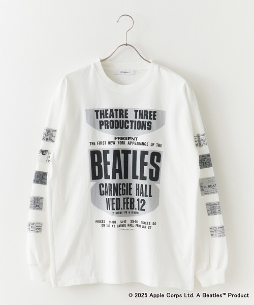Johnbull（ジョンブル）の「Johnbull/ジョンブル TheBeatles CARNEGIE HALL LST ビートルズ ロンT メンズ 夏物 夏服（Tシャツ/カットソー・メンズ・ホワイト/ブラック・L/M）」の3枚目の写真