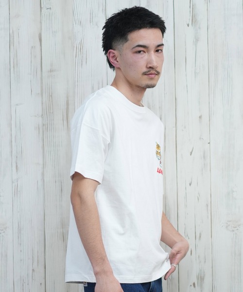 ELEMENT(エレメント)の「ELEMENT/エレメント 半袖Tシャツ バックプリント オーバーサイズ BF021-206(Tシャツ/カットソー・メンズ・ライトグレー/ブラック/ホワイト・L/M/XL)」の6枚目の写真
