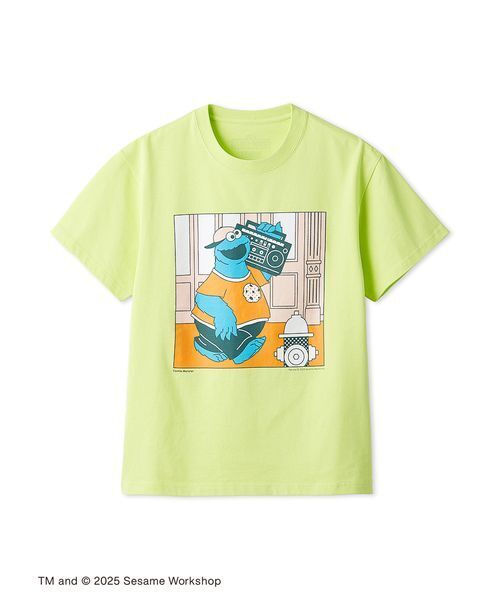SESAME STREET(セサミストリート)の「【UNISEX】クッキーモンスター アートTシャツ(RADIO)(Tシャツ/カットソー・レディース・ライム/ブラック・MEDIUM/LARGE)」の17枚目の写真