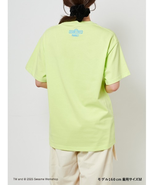 SESAME STREET(セサミストリート)の「【UNISEX】クッキーモンスター アートTシャツ(RADIO)(Tシャツ/カットソー・レディース・ライム/ブラック・MEDIUM/LARGE)」の4枚目の写真