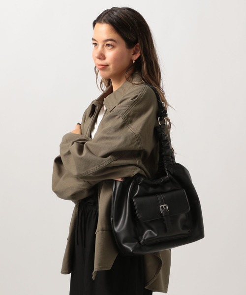 BAYFLOW（ベイフロー）の「※2WAYシャーリングバッグ（ハンドバッグ・レディース・アイボリー/ブラック/イエロー・FREE）」の3枚目の写真