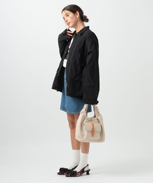 BAYFLOW（ベイフロー）の「※2WAYシャーリングバッグ（ハンドバッグ・レディース・アイボリー/ブラック/イエロー・FREE）」の6枚目の写真