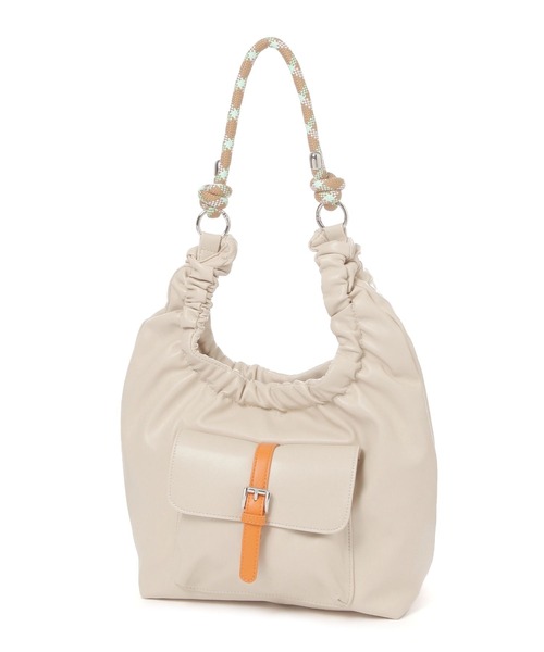 BAYFLOW（ベイフロー）の「※2WAYシャーリングバッグ（ハンドバッグ・レディース・アイボリー/ブラック/イエロー・FREE）」の9枚目の写真