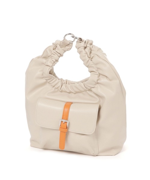 BAYFLOW（ベイフロー）の「※2WAYシャーリングバッグ（ハンドバッグ・レディース・アイボリー/ブラック/イエロー・FREE）」の10枚目の写真