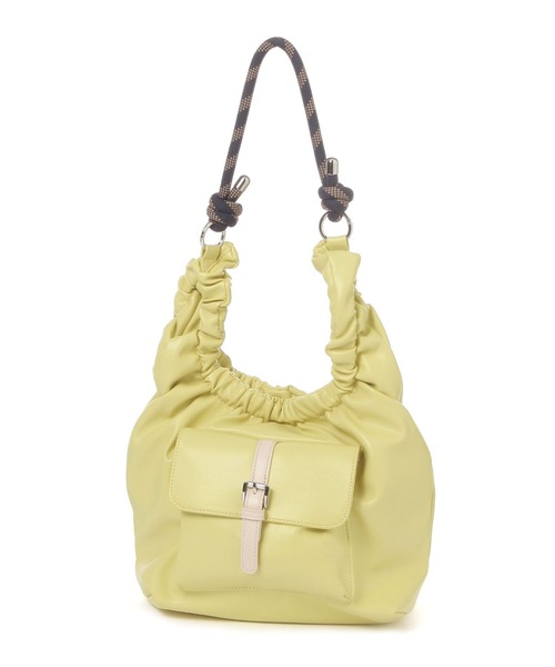 BAYFLOW（ベイフロー）の「※2WAYシャーリングバッグ（ハンドバッグ・レディース・アイボリー/ブラック/イエロー・FREE）」の11枚目の写真