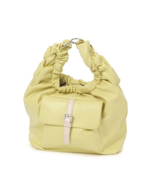 BAYFLOW（ベイフロー）の「※2WAYシャーリングバッグ（ハンドバッグ・レディース・アイボリー/ブラック/イエロー・FREE）」の12枚目の写真