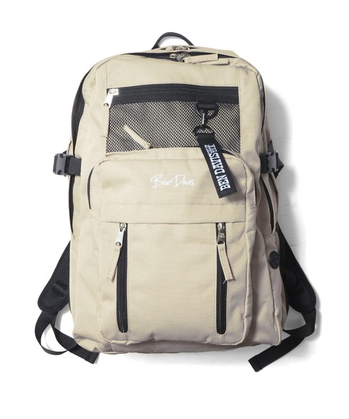 BEN DAVIS(ベンデイビス)の「《BEN DAVIS》LARGE DAYPACK 29L(バックパック/リュック・メンズ・ライトベージュ/ブラック×ホワイト/ブラック×パープル/ブラック×レッド・FREE)」の4枚目の写真