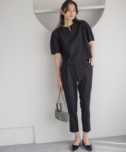 組曲 S(クミキョク チイサイサイズ)の「ジョーゼットジャージースタイルアップ パンツ(その他パンツ・レディース・ブラック系/グレー系/ベージュ系・S2)」の20枚目の写真