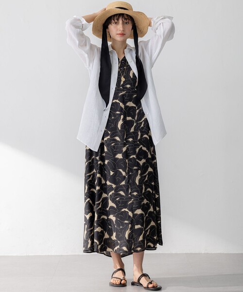 23区 S(ニジュウサンクチイサイサイズ)の「LIBECO ベーシック シャツ(シャツ/ブラウス・レディース・ホワイト系/ネイビー系/オレンジ系1/ダークグリーン系1/ダークブラウン系1/ローズ系/ベージュ系/ふじ色系1・32)」の22枚目の写真