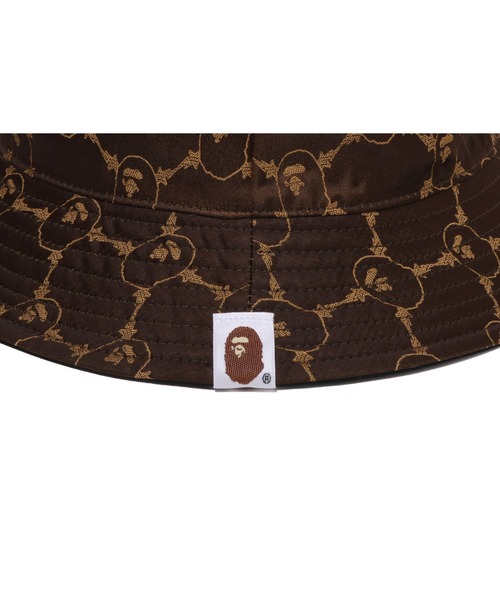 A BATHING APE(アベイシングエイプ)の「COLLEGE MONOGRAM REVERSIBLE BUCKLE HAT M(ハット・メンズ・ブラック・MEDIUM/LARGE)」の5枚目の写真