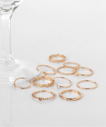 【オンライン限定】ビジュー×マルチモチーフリング[11本セット]