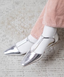 EVOL（イーボル）の「EVOL / 【軽量・柔らかい】Tストラップスクエアフラットパンプス / IY5598（パンプス）」