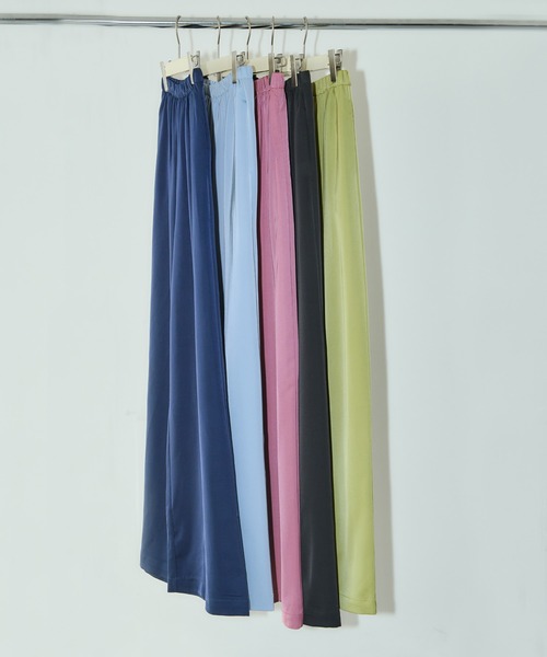 LIENCOEUR（リアンクール）の「POPサテンワイドストレートパンツ（その他パンツ・レディース・ネイビー/ピンク/ライトグリーン/ライトブルー/ブラック・FREE）」の19枚目の写真