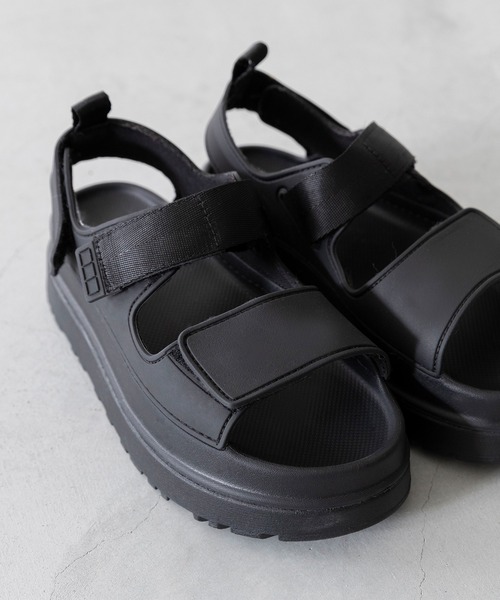 welleg（ウェレッグ）の「ベルクロ 厚底サンダル（サンダル・レディース・ブラック/アイボリー/ブラウン・S/M/L/LL）」の22枚目の写真
