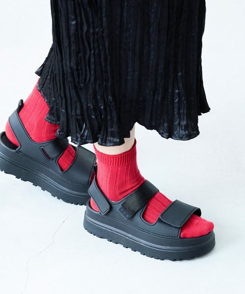 welleg（ウェレッグ）の「ベルクロ 厚底サンダル（サンダル・レディース・ブラック/アイボリー/ブラウン・S/M/L/LL）」の16枚目の写真