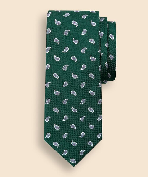 BROOKS BROTHERS（ブルックスブラザーズ）の「シルク スモールペイズリー ジャカードタイ（ネクタイ・メンズ・グリーン/バーガンディー/ネイビー/ベージュ・ONE SIZE）」の3枚目の写真