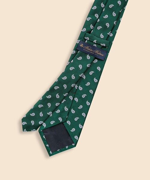 BROOKS BROTHERS（ブルックスブラザーズ）の「シルク スモールペイズリー ジャカードタイ（ネクタイ・メンズ・グリーン/バーガンディー/ネイビー/ベージュ・ONE SIZE）」の6枚目の写真