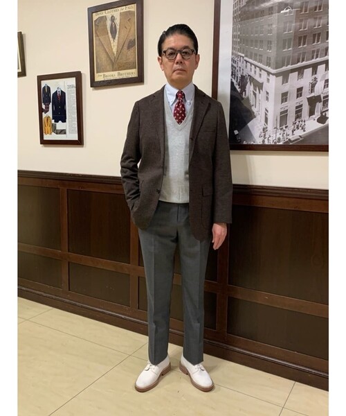 BROOKS BROTHERS（ブルックスブラザーズ）の「シルク スモールペイズリー ジャカードタイ（ネクタイ・メンズ・グリーン/バーガンディー/ネイビー/ベージュ・ONE SIZE）」の11枚目の写真