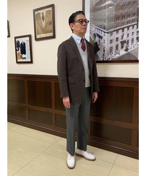 BROOKS BROTHERS（ブルックスブラザーズ）の「シルク スモールペイズリー ジャカードタイ（ネクタイ・メンズ・グリーン/バーガンディー/ネイビー/ベージュ・ONE SIZE）」の12枚目の写真