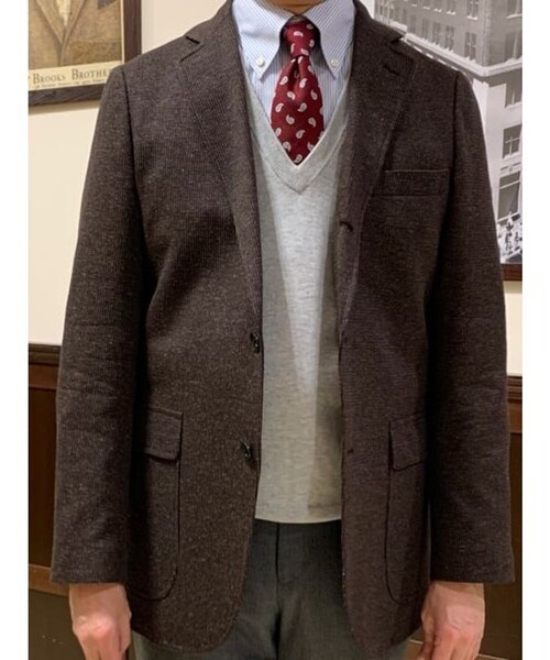 BROOKS BROTHERS（ブルックスブラザーズ）の「シルク スモールペイズリー ジャカードタイ（ネクタイ・メンズ・グリーン/バーガンディー/ネイビー/ベージュ・ONE SIZE）」の13枚目の写真