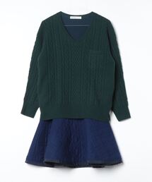 美品 サカイラック ワンピース sacai luck　ドッキング　アランニット ブランド古着】sacai luck（サカイ ラック）の古着通販 - ZOZOUSED