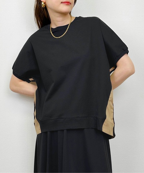 PICCIN(ピッチン)の「配色布帛切り替えプルオーバー(Tシャツ/カットソー・レディース・ホワイト系その他/ブラック系その他・M)」の13枚目の写真