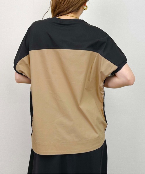 PICCIN(ピッチン)の「配色布帛切り替えプルオーバー(Tシャツ/カットソー・レディース・ホワイト系その他/ブラック系その他・M)」の12枚目の写真