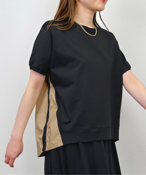 PICCIN(ピッチン)の「配色布帛切り替えプルオーバー(Tシャツ/カットソー・レディース・ホワイト系その他/ブラック系その他・M)」の11枚目の写真