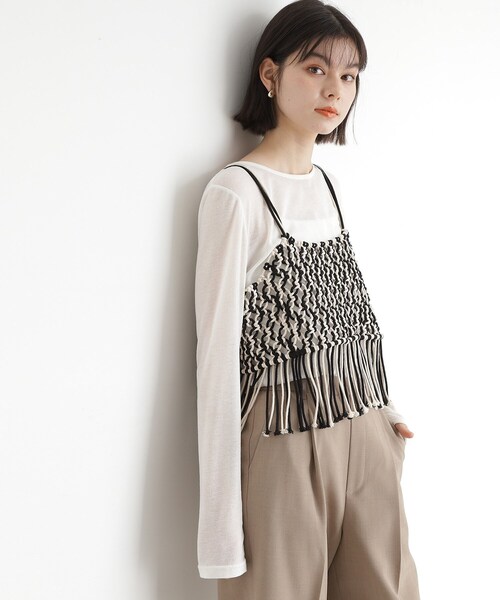 THE SHOP TK (ザ ショップ ティーケー )の「マクラメビスチェ(タンクトップ・レディース・ブラック系4/ブラック・99)」の18枚目の写真