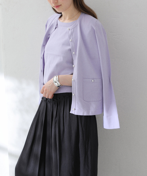 La TOTALITE(ラトータリテ)の「【洗える】パールアンサンブル(アンサンブル・レディース・イエロー/ラベンダー/ホワイト・FREE)」の3枚目の写真