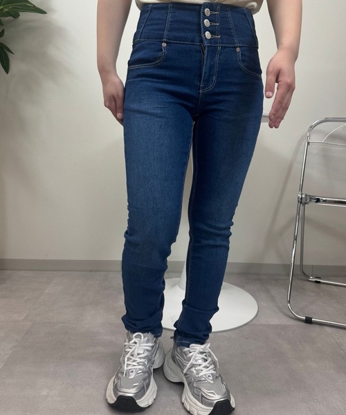UP START(アップスタート)の「【sevens】PT ハイウエストスキニーパンツ(その他パンツ・レディース・ブラック/ブラック系その他/ブルー・FREE)」の8枚目の写真