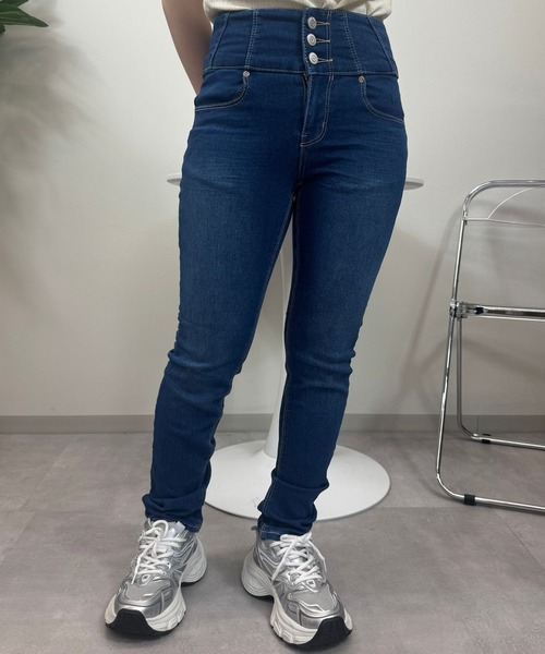 UP START(アップスタート)の「【sevens】PT ハイウエストスキニーパンツ(その他パンツ・レディース・ブラック/ブラック系その他/ブルー・FREE)」の15枚目の写真