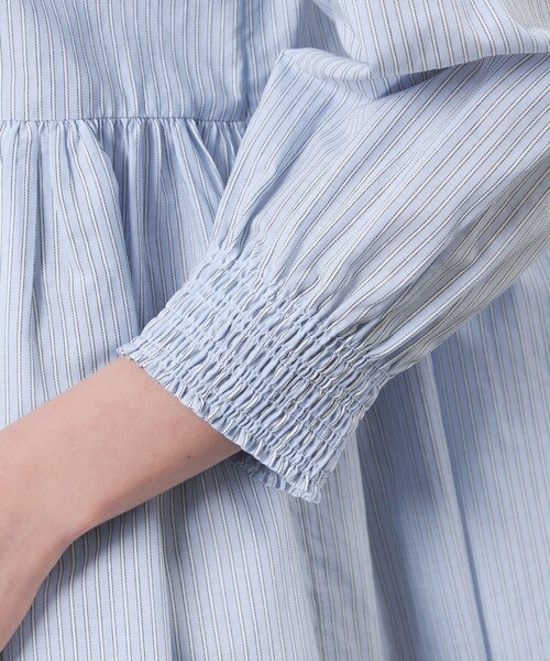 amaca（アマカ）の「先染めストライプブラウス（シャツ/ブラウス・レディース・ピンク系その他2/ブルー系その他4・38/40）」の8枚目の写真