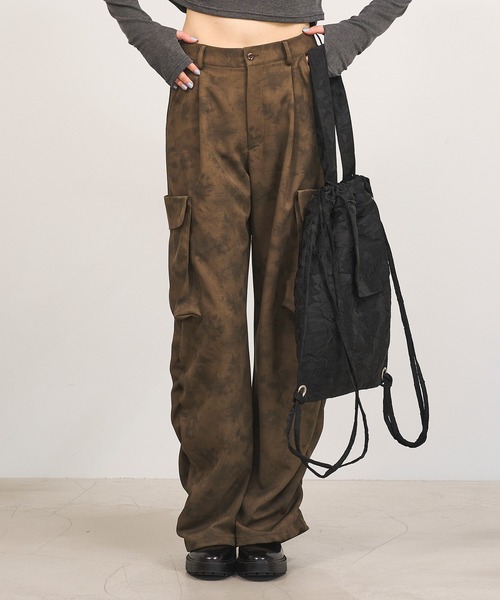 セール】【Nora Lily】「elle」Uneven color Cargo Pants(カーゴ セール】【Nora Lily】「elle」Uneven color Cargo Pants(カーゴ