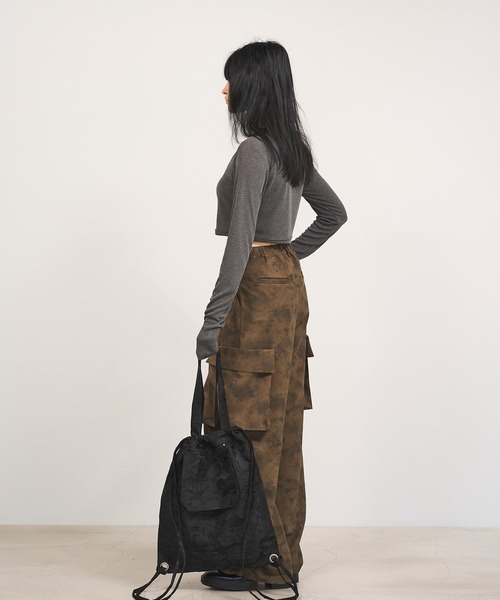 Nora Lily(ノラリリー)の「【Nora Lily】「elle」Uneven color Cargo Pants(カーゴパンツ・レディース・ブラック系その他/ホワイト系その他/カーキ系・FREE)」の21枚目の写真