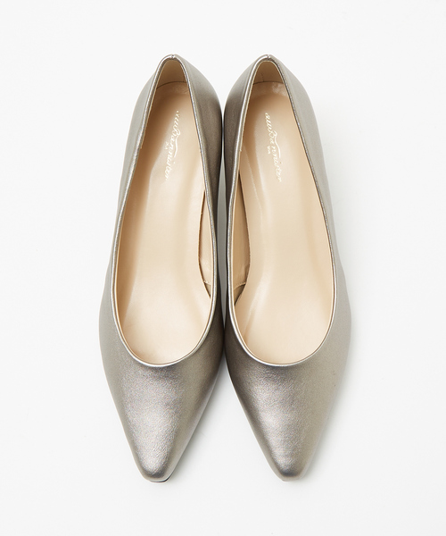 Au BANNISTER(オゥバニスター)の「【販売店舗限定】ブロックヒールミドルパンプス(パンプス・レディース・シルバー/ブラック/ベージュ・36/37/38/35/39)」の5枚目の写真