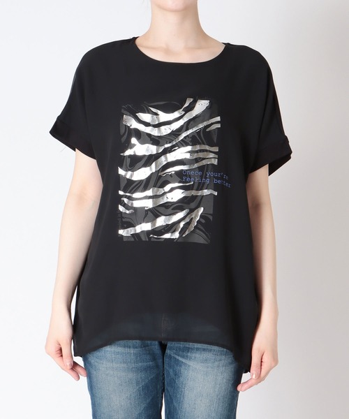 セール】マーブルカケルゼブラシアーレイヤードTシャツ（T