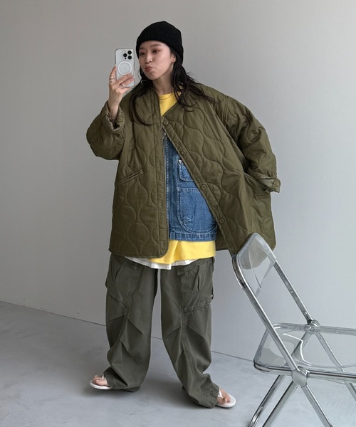 wee9s(ウィークス)の「vintage like curve cargo pants / ヴィンテージライクカーブカーゴパンツ(カーゴパンツ・レディース・ブラック/カーキ・size1/size2)」の20枚目の写真