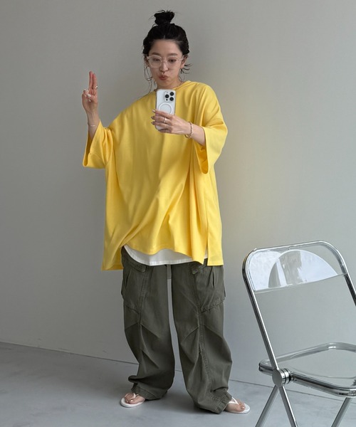 wee9s(ウィークス)の「vintage like curve cargo pants / ヴィンテージライクカーブカーゴパンツ(カーゴパンツ・レディース・ブラック/カーキ・size1/size2)」の21枚目の写真