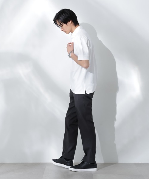 NANO universe（ナノユニバース）の「Anti Soaked(R)  汗染み防止 比翼ポロシャツ（ポロシャツ・メンズ・ブラック/トップグレー/ホワイト・S/M/L）」の9枚目の写真