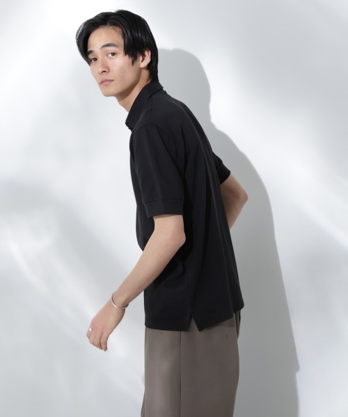 NANO universe（ナノユニバース）の「Anti Soaked(R)  汗染み防止 比翼ポロシャツ（ポロシャツ・メンズ・ブラック/トップグレー/ホワイト・S/M/L）」の12枚目の写真