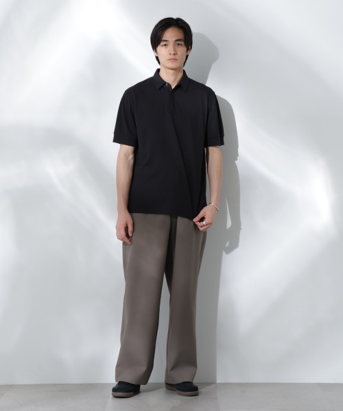 NANO universe（ナノユニバース）の「Anti Soaked(R)  汗染み防止 比翼ポロシャツ（ポロシャツ・メンズ・ブラック/トップグレー/ホワイト・S/M/L）」の14枚目の写真