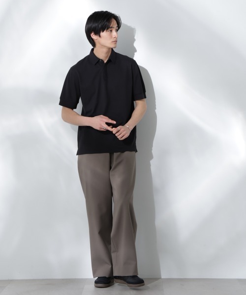NANO universe（ナノユニバース）の「Anti Soaked(R)  汗染み防止 比翼ポロシャツ（ポロシャツ・メンズ・ブラック/トップグレー/ホワイト・S/M/L）」の15枚目の写真